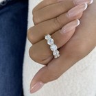 3.5ct Round Band Ring Yellow Gold 14K Labcreated Diamond F/VS — photo 7