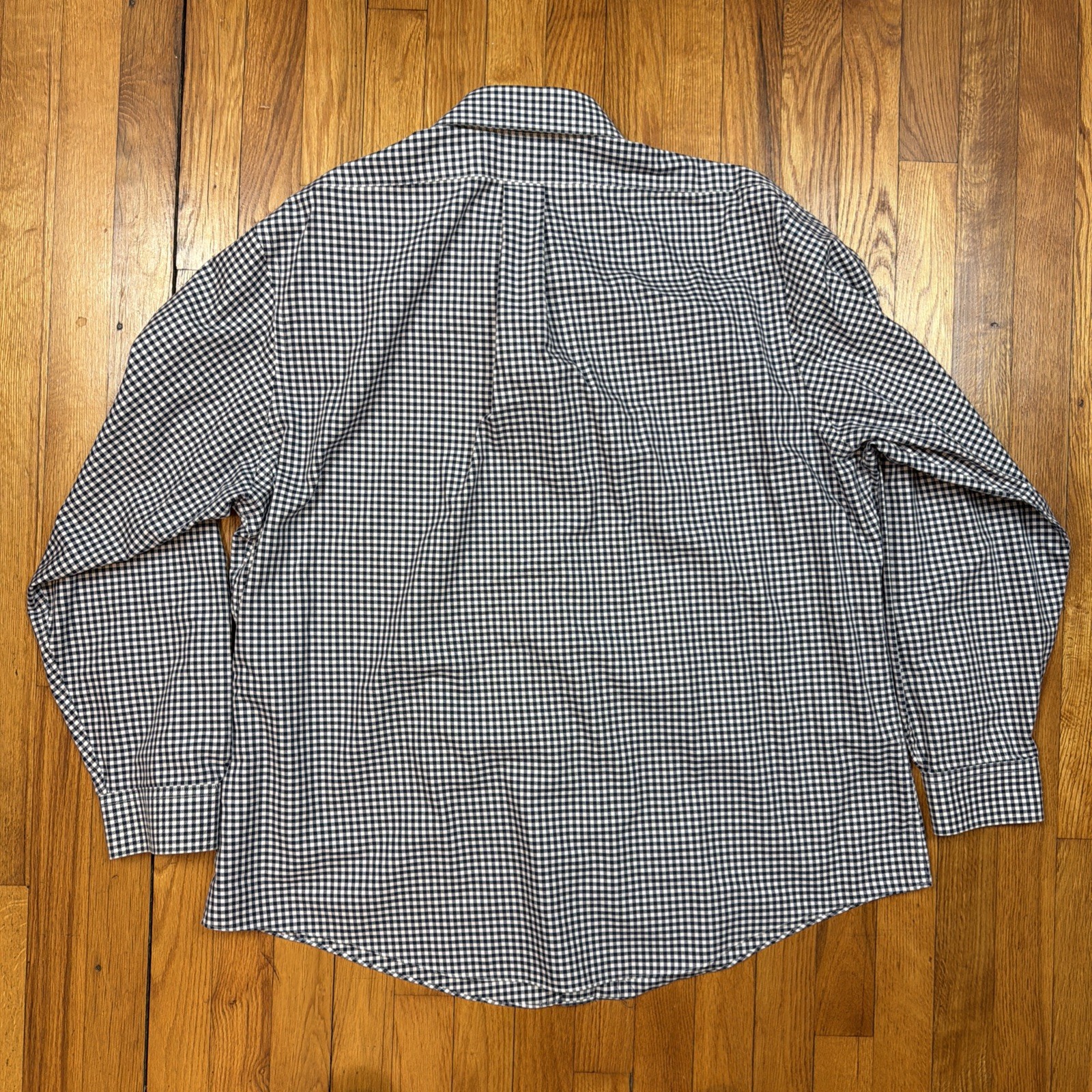 Brooks Brothers Regent Shirt Mens 2XL The Original Polo Non Iron Gingham Blue thumbnail 2