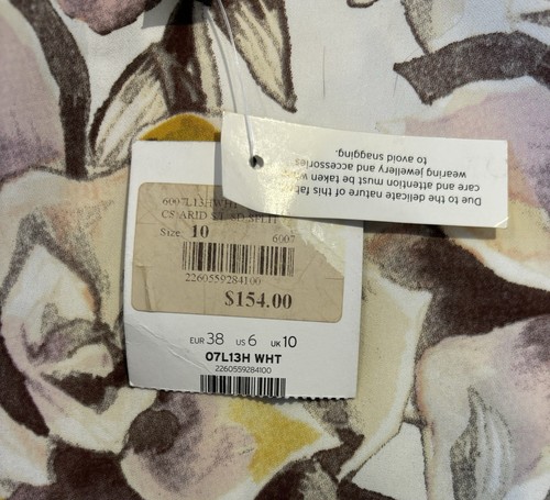 Top Shop Floral Long Vest Jacket Size AU UK 10 US 6 Pastel Side Splits BNWT$154 - Picture 10 of 11