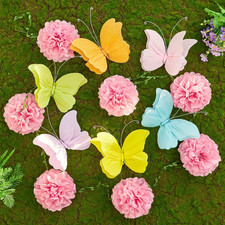 3D Hanging Butterfly Decorations, Colorful Butterfly Birthday Party Decorations