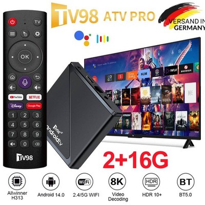 2026 Smart TV BOX Android 14.0 Dual WIFI Netzwerk Media Player BT5.0 2GB+16GB