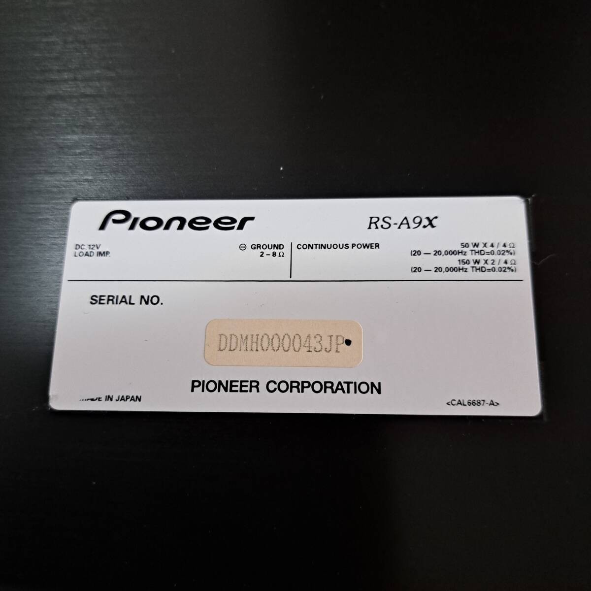 Pioneer Carrozzeria X RS A9X High End Digital Integrated Power