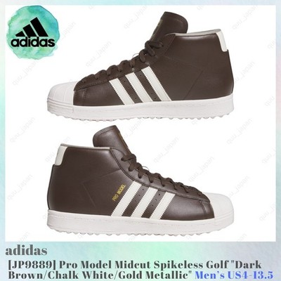 adidas Pro Model Midcut Spikeless Golf Dark Brown JP9889 Men's US4-13.5 NEW