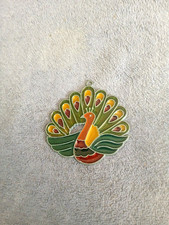 Vintage Peacock Sun Catcher 3 1/4" x 3"