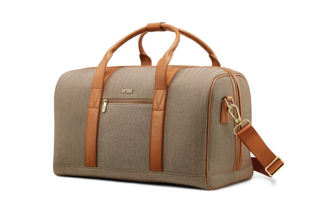 Herringbone Deluxe Weekend Duffel Brown Color