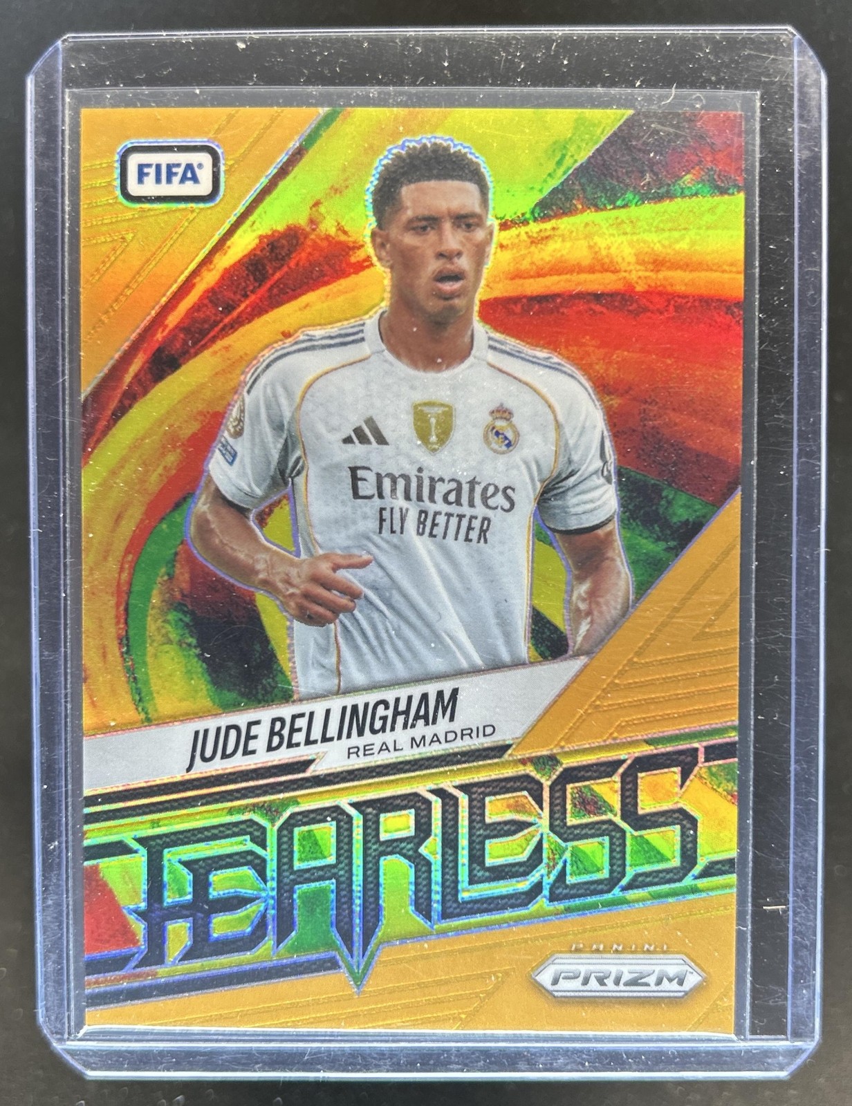 2025-26 Panini Prizm FIFA Jude Bellingham Fearless Gold Prizm #/10 Real Madrid