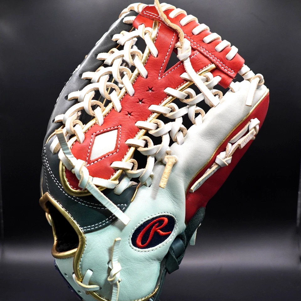 "Guante de jardinero Rawlings HOH 12,5"" azul marino/escarlata derecho Japón cuero de timón" Foto 2 de 4