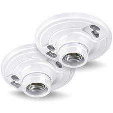 2 Keyless Plastic Lamp Holder Socket Holder f...