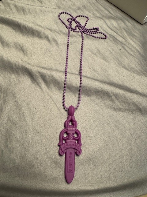 chrome hearts rubber dagger necklace - purple thumbnail 2
