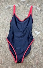 La Blanca Swimsuit By Rod Beattie One Piece Black Pink Orange size 6 USA Made