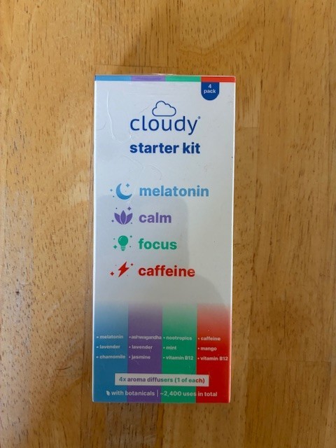 Cloudy Starter Pack 4 Aroma Diffusers with Botanicals Calm Focus Caffeine Melato
