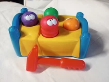 Vintage Playskool 2001 Hammer & Worms Pop Up Kids Toy With Hammer Multicolor 