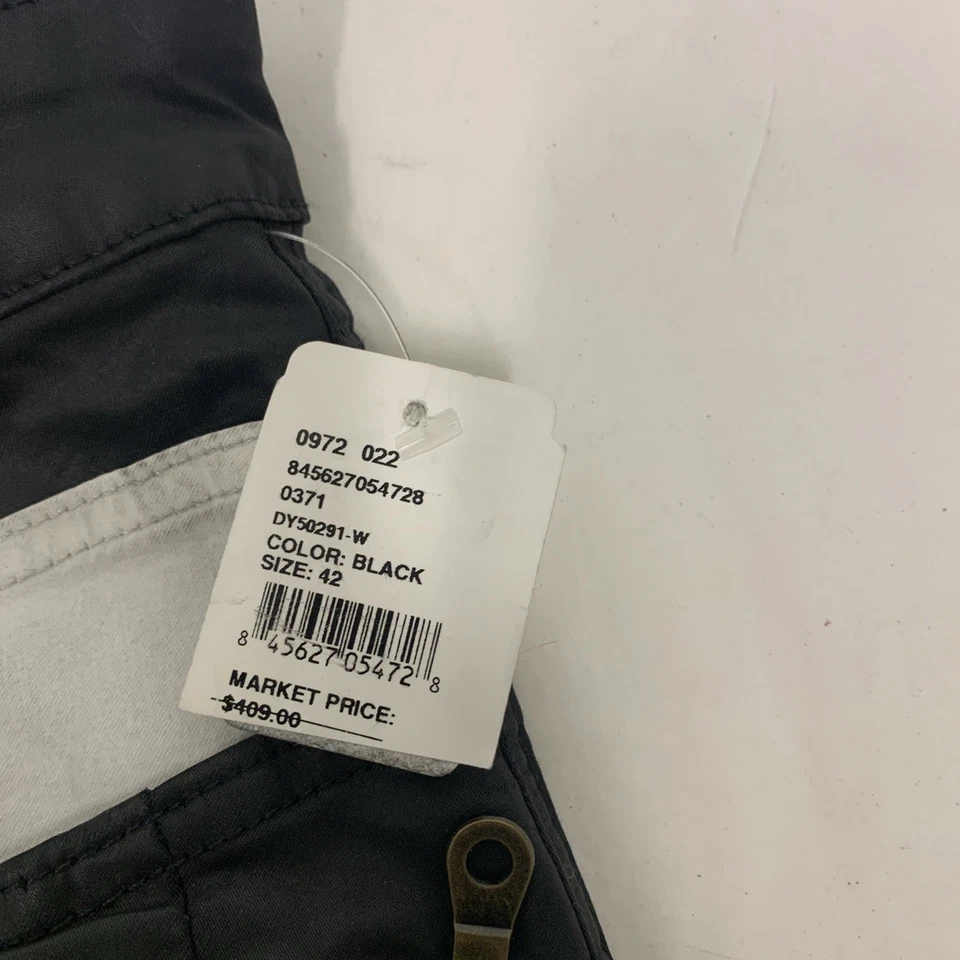 Jeans Robin's Jean Y2k Hombres 42 Negro Blanco Bordado Pierna Cremallera Etiqueta Dorada $400 Foto 4 de 4