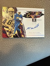2022 Panini Impeccable Football Mike Williams Canvas Creations On Card Auto /25