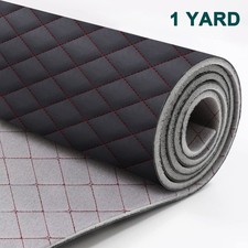 Nappa Foam Back Quilted Small Diamond Vinyl Fabric 64" Wide Automotive Upholster