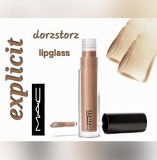 MAC Lipglass EXPLICIT Nude Beige Gloss .10 oz Full Size New in box