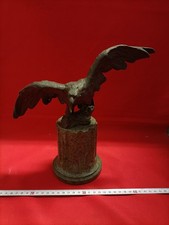 Antiquariato - Aquila In Bronzo Su Base Marmo Verde