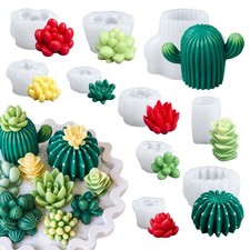 Succulent Wax Molds for Candle Making Small to Medium, 10pcs 