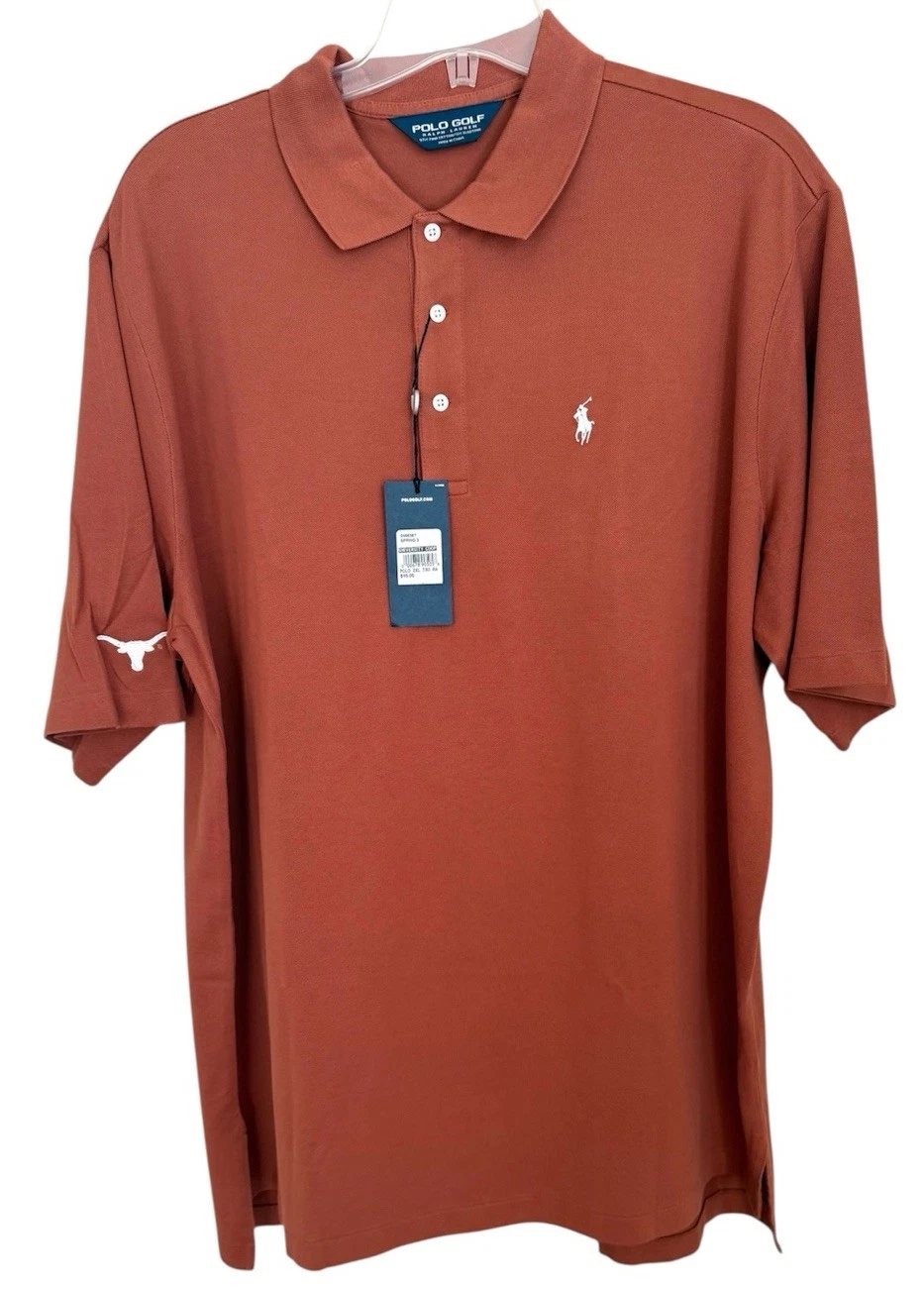 Ralph Lauren Polo Golf Burnt Orange Texas Longhorns Polo Shirt Mens Sz XXL NWT