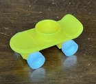 Vintage 1988 Fisher Price Little People Skateboard Yellow