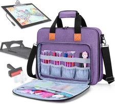 LUXJA Carrying Bag for A4 Light Pad and Diamond Painting Tools, Purple 