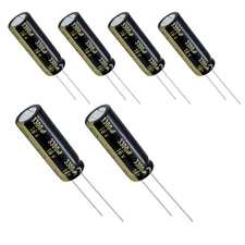 6 x Aluminum Electrolytic Capacitor 3300uF 16V 20%12.5x35mm FM Radial Panasonic