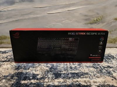 ASUS ROG Strix Scope II Gaming Keyboard, pre-lubed ROG RX Red Linear New