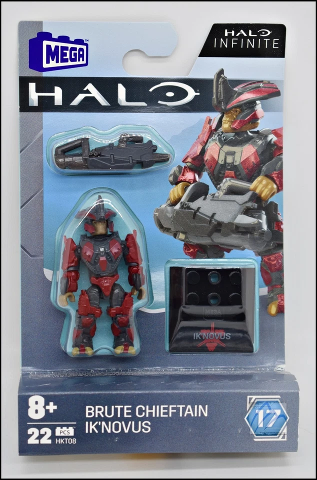 HALO INFINITE MEGA CONSTRUX HEROES 17 BRUTE CHIEFTAIN IK'NOVUS MINI FIGURE HKT08 - Image 3 of 4