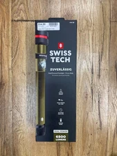 SWISS TECH 31650 LED Flashlight 6500 Lumen Rechargeable Dual Power AA USB