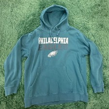 Philadelphia Eagles Green Large Pullover Sweatshirt Hoodie NFL