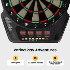 LED Display Score Soft Tip Electronic Dart Board Game Darts Board With 6 Darts