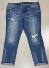 Torrid Womens 16R Boyfriend Distressed Jeans Medium Wash Stretch Denim