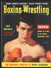 Boxing and Wrestling 9/1954-Joe Micelli-Rocky Castellani-Black Prince Peter