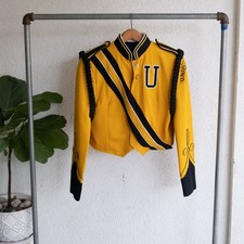 Vintage 1970s/80s Black and Yellow High School Band Uniform Size S