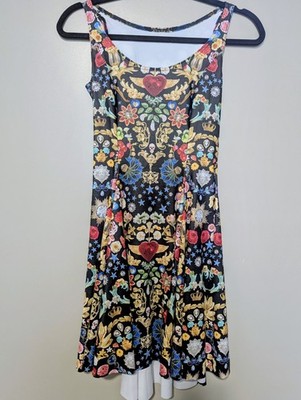 Blackmilk Sacred Heart Evil Skater Dress Size M Medium NEW WITH TAGS NWT