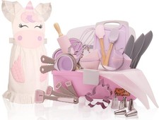 Unicorn Real Baking Set with Storage case, Real Working Utensils, Cookie Cutt...