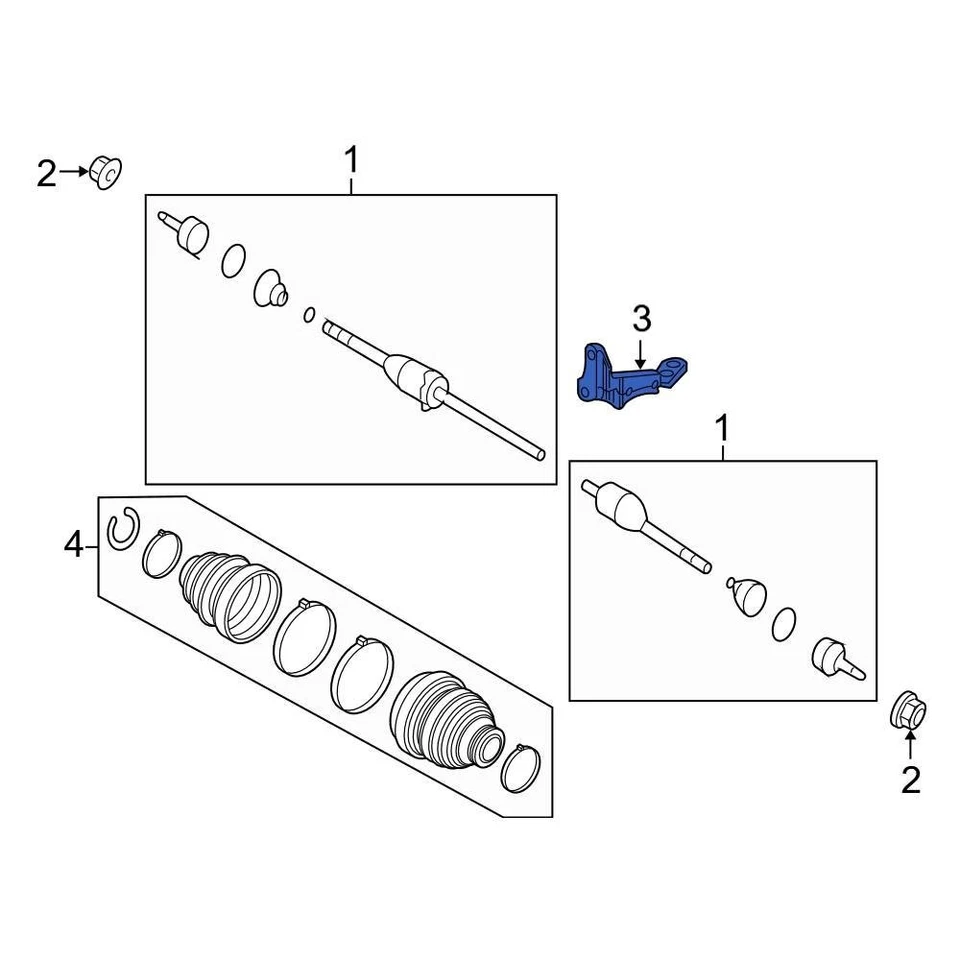 For Ford Police Interceptor Utility 13-14 CV Intermediate Shaft Bracket Ford Foto 3 de 3