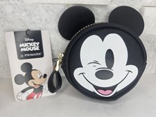 NWT Winking Disney Mickey Mouse Zip Around Coin Purse by Primark *Some Issues*
