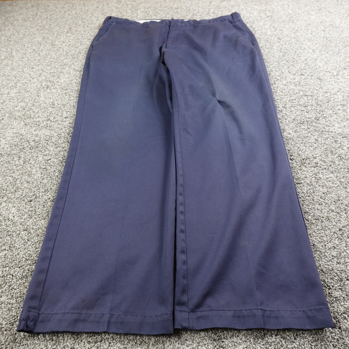 VTG Big Mac Pants Mens 42X32 Blue Chino Trousers Work Mechanic