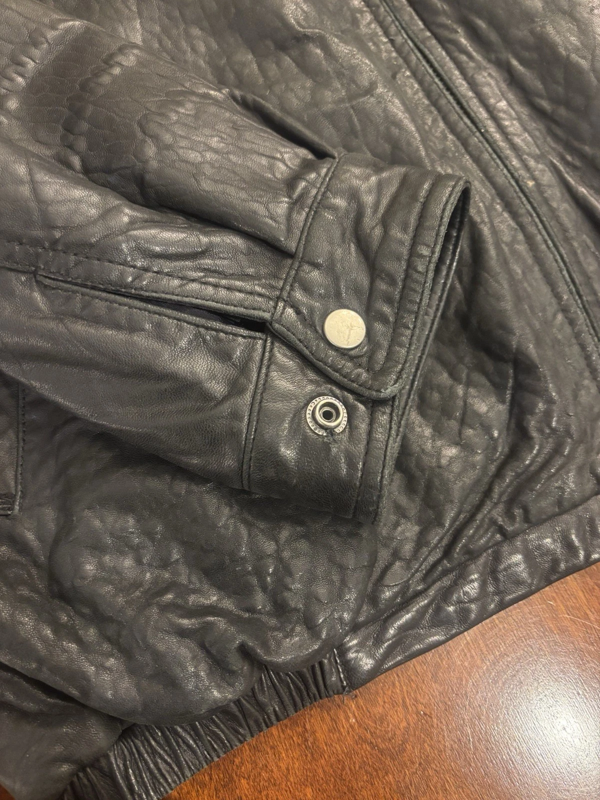 Wilsons Leather Pelle Studio Mens XXL Black Leather Jacket Removable Liner, GUC - product detail image 7