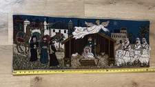 Nativity Tapestry Table Runner Manual Woodworkers  Weavers 37x13 Baby Jesus NWT