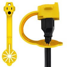Prong Shield Outdoor Weatherproof Plug Cover - Extension Cord Yellow