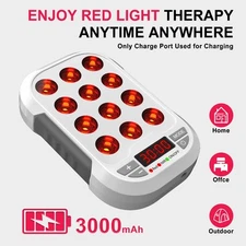 Portable Red Light Therapy Device 660nm 850nm 1060nm 12 LEDs for Pain&Skin BO60