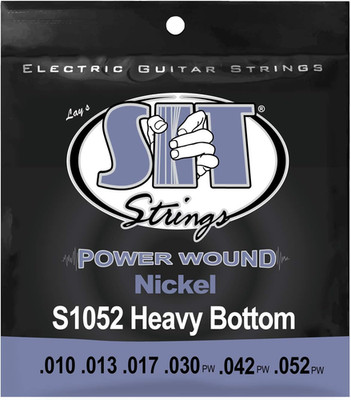 Power Wound Nickel Electric Guitar Strings (S.I.T.), Heavy Bottom 10-52, S1052