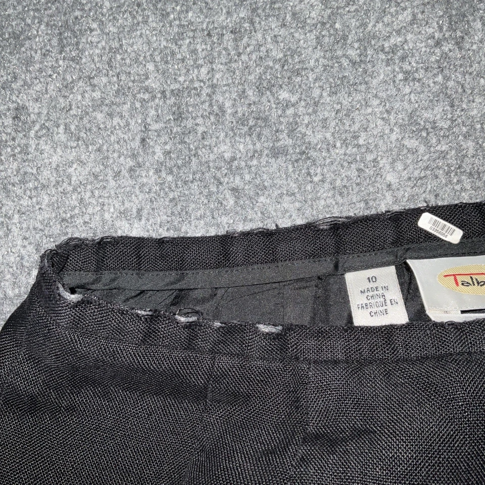 Pantalones Talbots para mujer talla 10 negros irlandeses de lino bordado artístico caprichoso jardín Foto 4 de 4