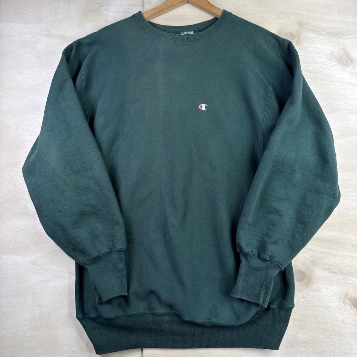Champion Reverse Weave MASS グリーン XL Champion Men's Dark Green Reverse Weave Crewneck Sweatshirt