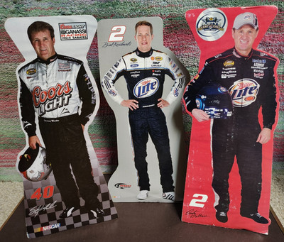 Nascar Miniature Cardboard Standups - Rusty Wallace, Sterling Marlin, Brad Kes
