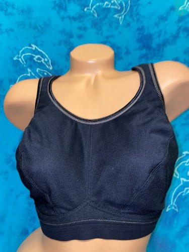 Anita 5527 Black Gold Stitching Extreme Control Wire Free Sports Bra 42D