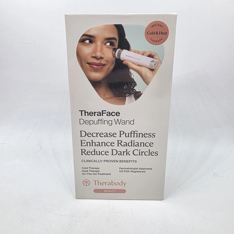 Therabody TheraFace Depuffing Wand Cold & Heat Facial Skincare Tool NEW
