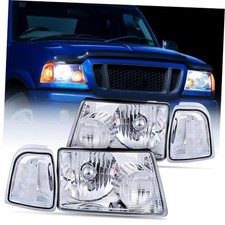 Headlight Assembly for 2001 2002 2003 2004 Chrome Housing Clear Reflector